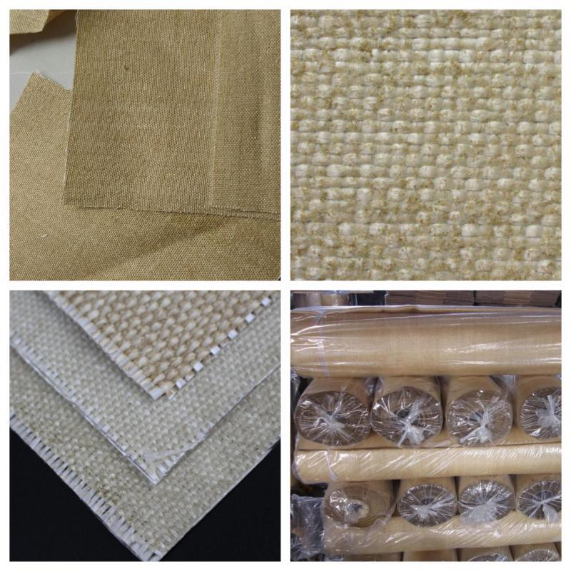Qual è la composizione del tessuto in fibra di vetro rivestito di vermiculite?