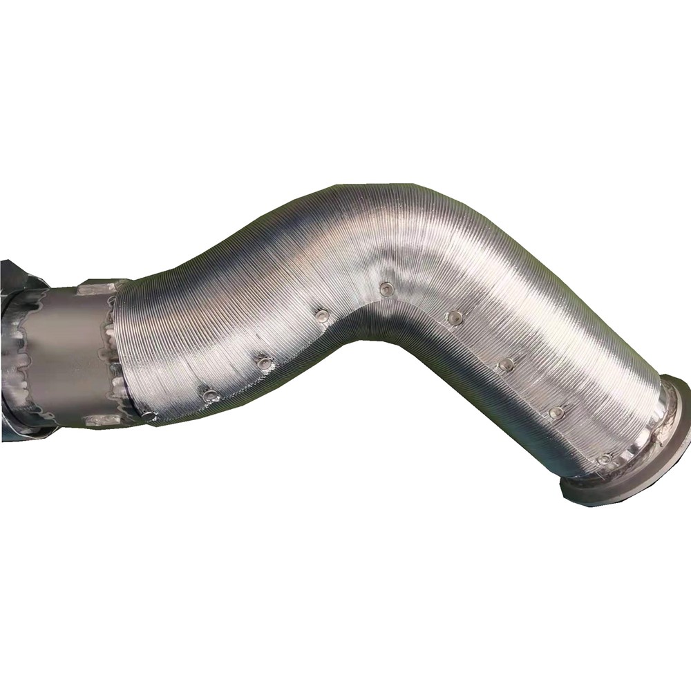 manicotto di protezione termica del tubo di scarico in foglio di alluminio con manicotto di scarico in basalto